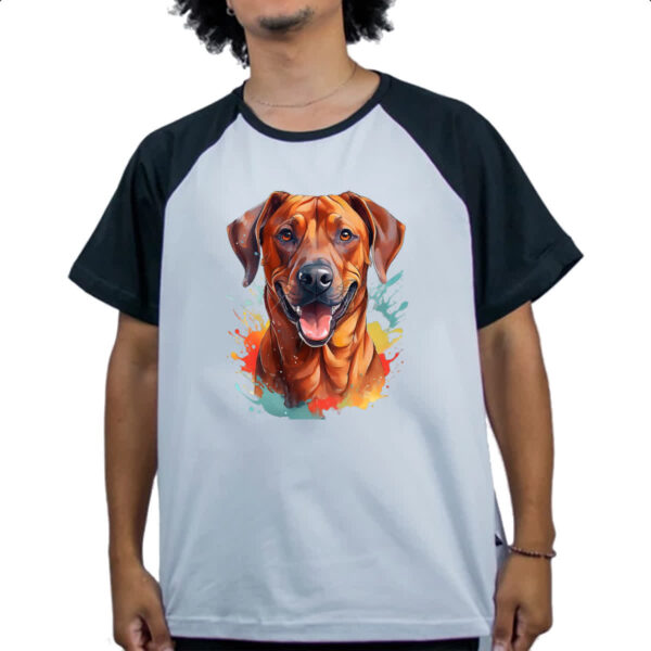 Camiseta Raglan Leao da Rodesia Watercolor Arte - Imagem 4