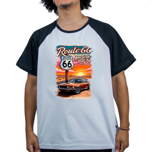 Camiseta Raglan Mustang Route 66 - Imagem 4