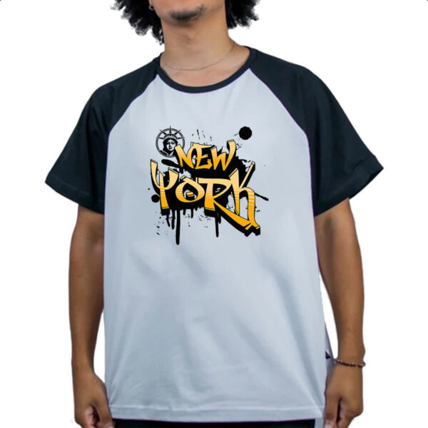 Camiseta Raglan New York Grafit Splash - Imagem 4