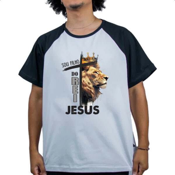 Camiseta Raglan Sou filho do rei Jesus - Imagem 4