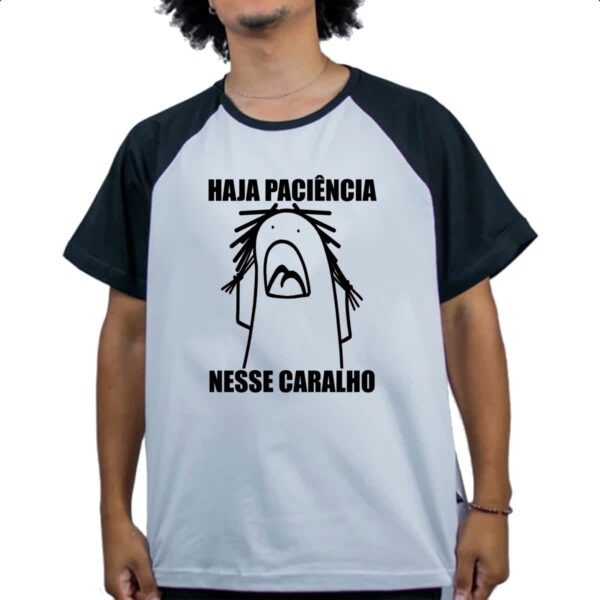 Camiseta Raglan Haja paciencia nesse c - Imagem 4