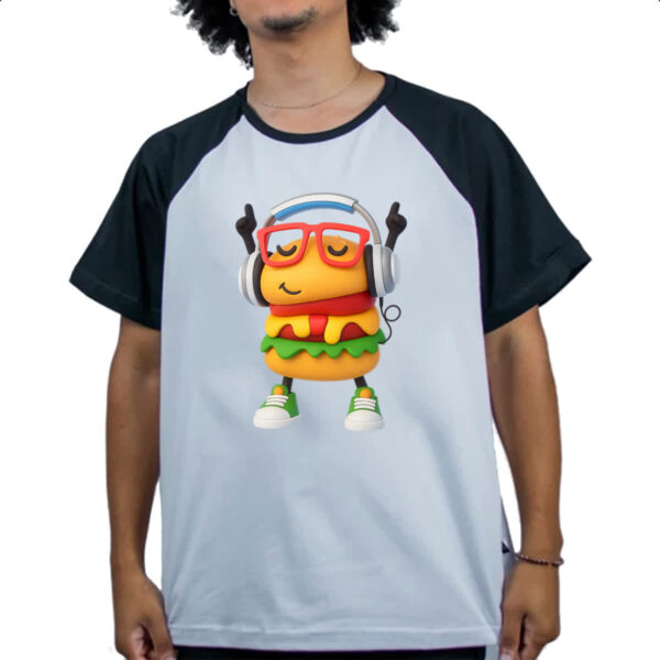 Camiseta Raglan Hamburguer na vibe - Imagem 4