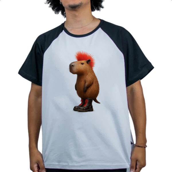 Camiseta Raglan Punkvara capivara - Imagem 4