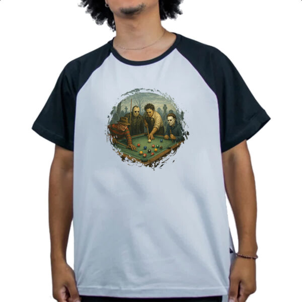 Camiseta Raglan Sinuca do horror - Imagem 4