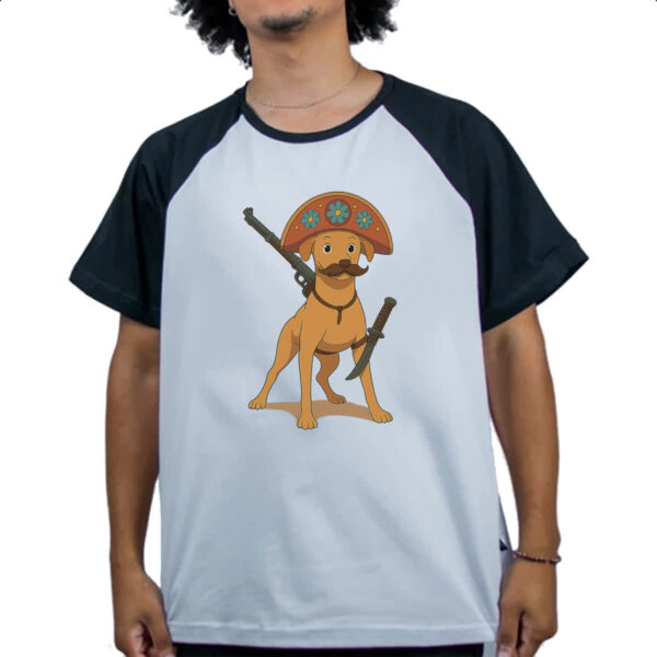 Camiseta Raglan Caramelo Cangaceiro Cartoon - Imagem 4