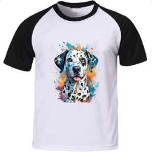 Camiseta Raglan Dalmata Watercolor Arte