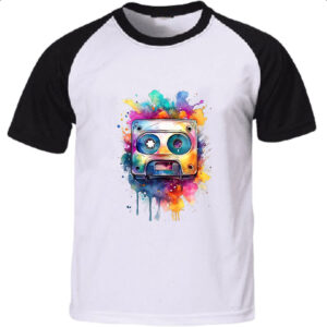 Camiseta Raglan Fita K7 Watercolor Arte
