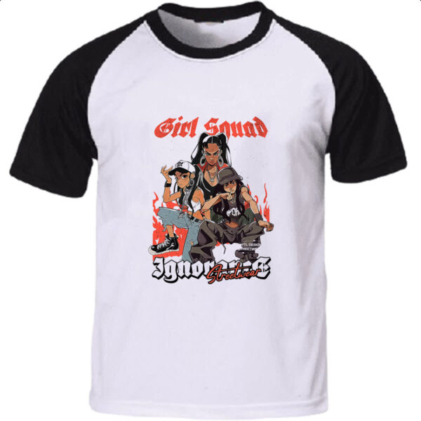 Camiseta Raglan Girl Squad Street