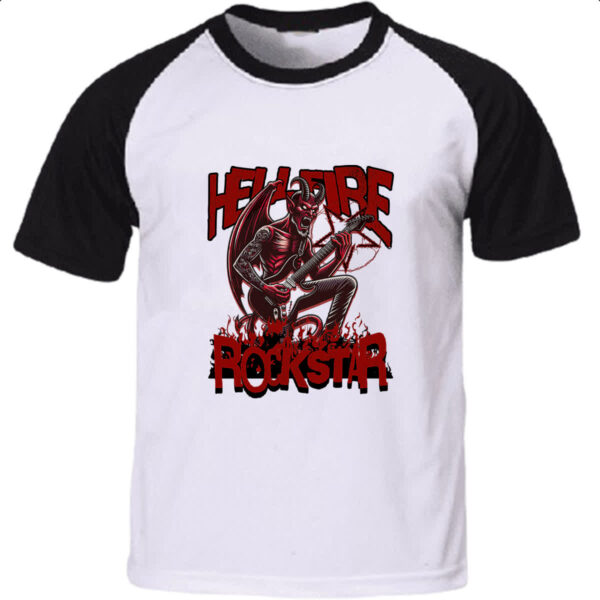 Camiseta Raglan Hell Fire Rockstar