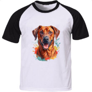 Camiseta Raglan Leao da Rodesia Watercolor Arte