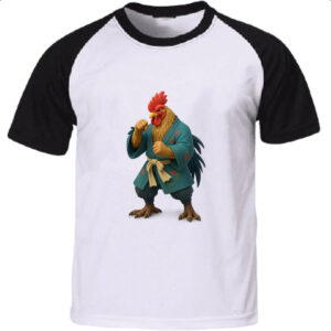 Camiseta Raglan Galo Samurai 3D