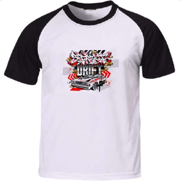 Camiseta Raglan Muscle Car Street Drift