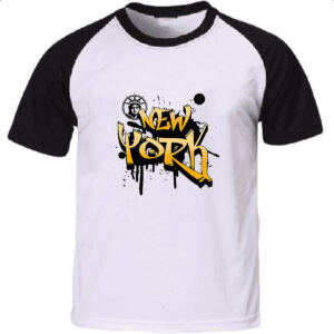 Camiseta Raglan New York Grafit Splash