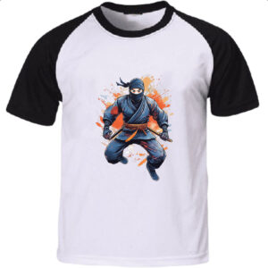 Camiseta Raglan Ninja Watercolor Arte