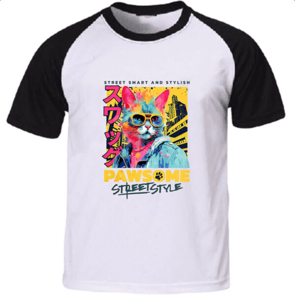 Camiseta Raglan Pawsome Street Style