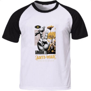 Camiseta Raglan Paz e amor anti guerra