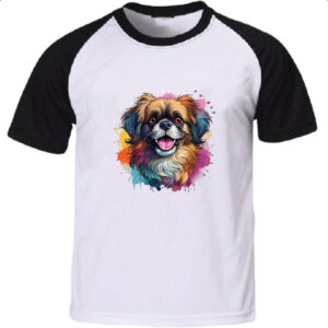 Camiseta Raglan Pequines Watercolor Arte