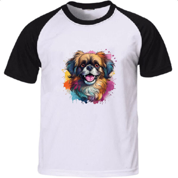 Camiseta Raglan Pequines Watercolor Arte