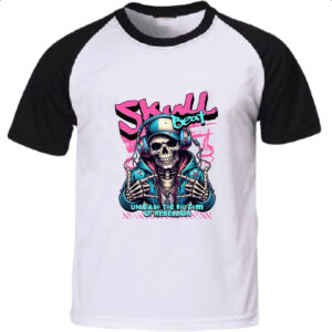 Camiseta Raglan Skull Beat