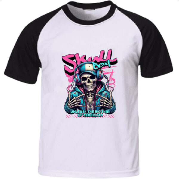 Camiseta Raglan Skull Beat