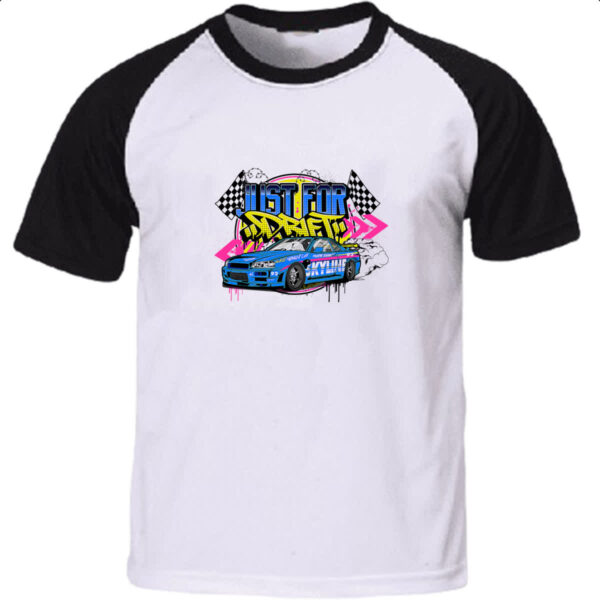 Camiseta Raglan Skyline Just for Drift