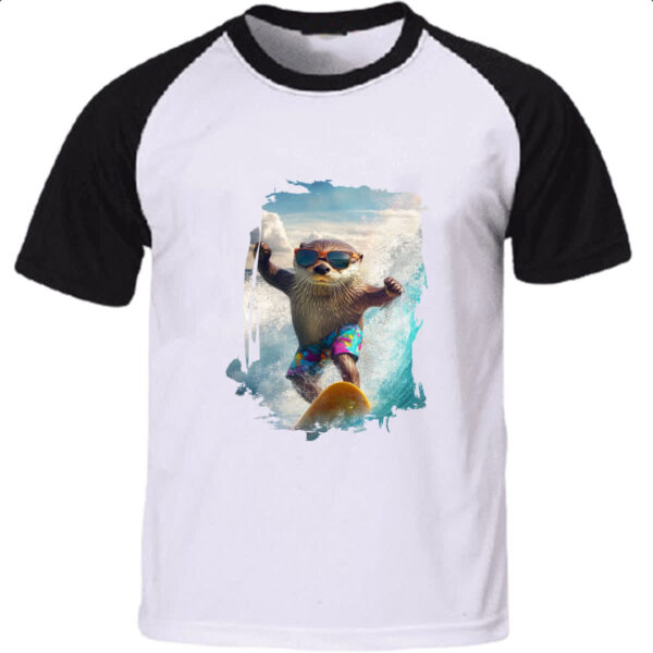 Camiseta Raglan Lontra sufando