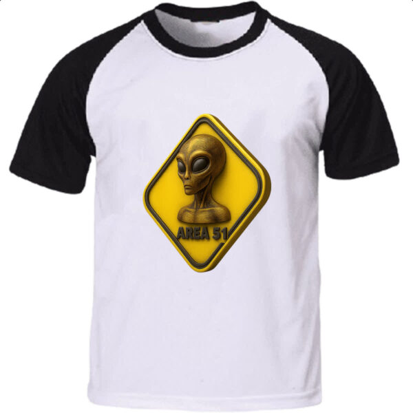 Camiseta Raglan Placa ET Area 51 3D