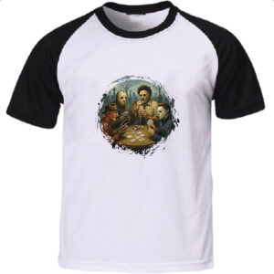 Camiseta Raglan Carteado do horror