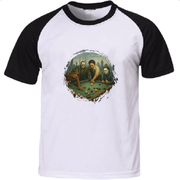 Camiseta Raglan Sinuca do horror