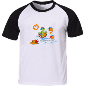 Camiseta Raglan Tartaruguinha na praia
