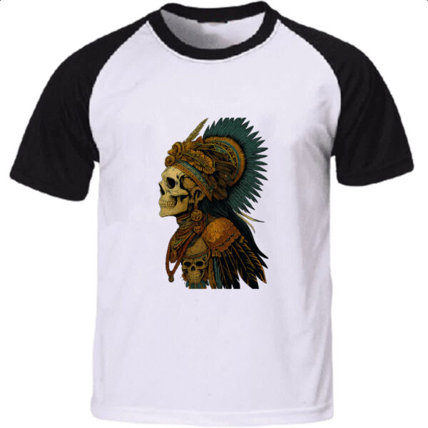 Camiseta Raglan Totem Caveira Indigena