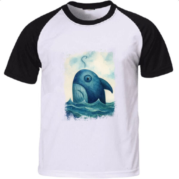 Camiseta Raglan Tubarao indeciso