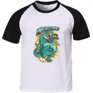 Camiseta Raglan Monstro Wave Im Coming