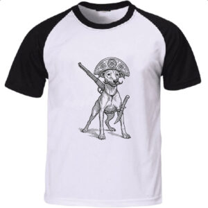 Camiseta Raglan Caramelo Cangaceiro Grafite