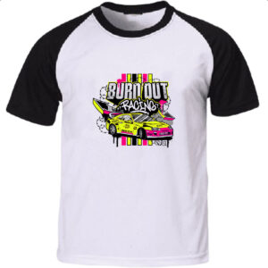 Camiseta Raglan Burn out racing