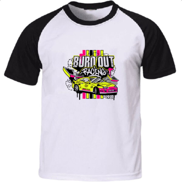 Camiseta Raglan Burn out racing