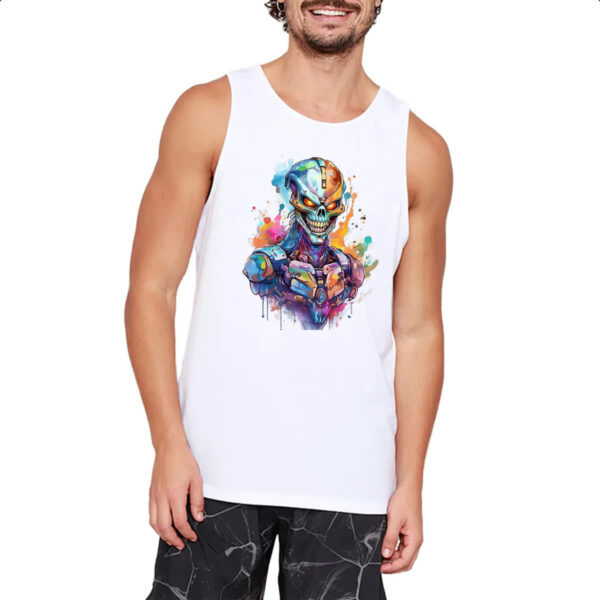 Camiseta Regata Exterminador Watercolor Arte - Imagem 2
