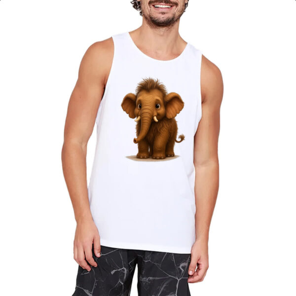 Camiseta Regata Filhote de Mamute 3D art - Imagem 2