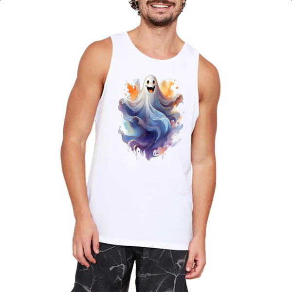 Camiseta Regata Fantasma Watercolor Arte - Imagem 2