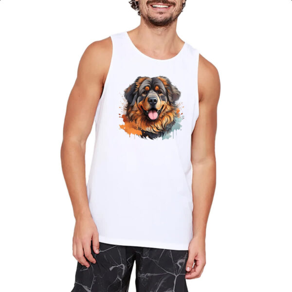 Camiseta Regata Mastim tibetano Watercolor Arte - Imagem 2