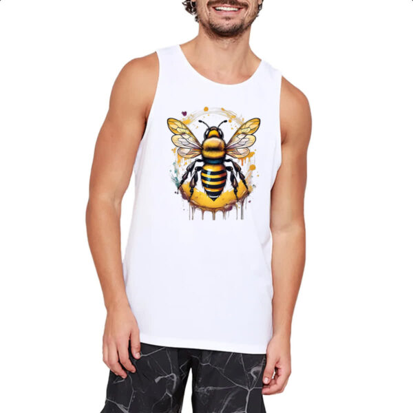 Camiseta Regata Abelha Watercolor Arte - Imagem 2