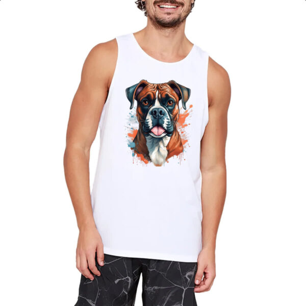 Camiseta Regata Boxer Watercolor Arte - Imagem 2