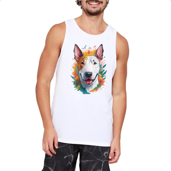 Camiseta Regata Bull Terrier Watercolor Arte - Imagem 2