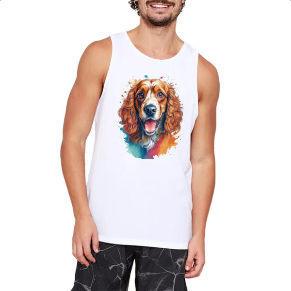 Camiseta Regata Cocker spaniel ingles Watercolor Arte - Imagem 2