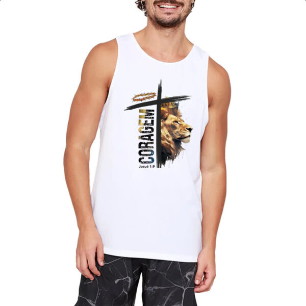 Camiseta Regata Coragem Josue 1-9 - Imagem 2