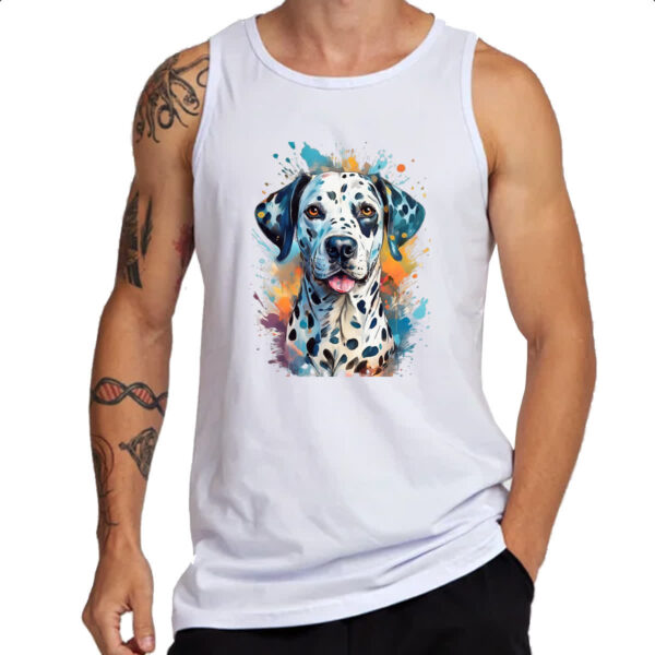 Camiseta Regata Dalmata Watercolor Arte - Imagem 3