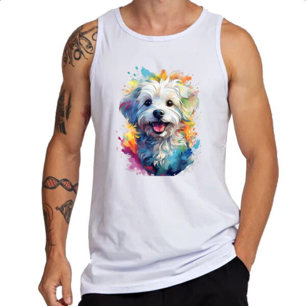 Camiseta Regata Maltes Watercolor Arte - Imagem 3