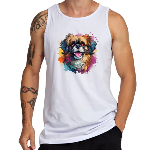 Camiseta Regata Pequines Watercolor Arte - Imagem 3