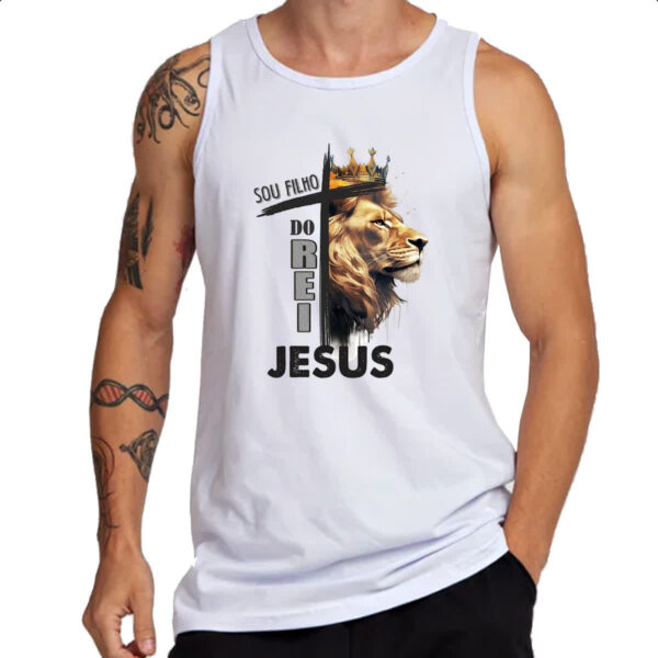 Camiseta Regata Sou filho do rei Jesus - Imagem 3