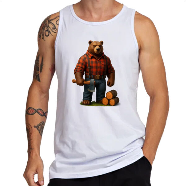Camiseta Regata Urso Lenhador - Imagem 3